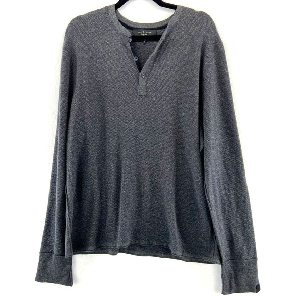 rag & bone Other - Rag & Bone Gray Shirt Long Sleeve Top Sz XXL Henley